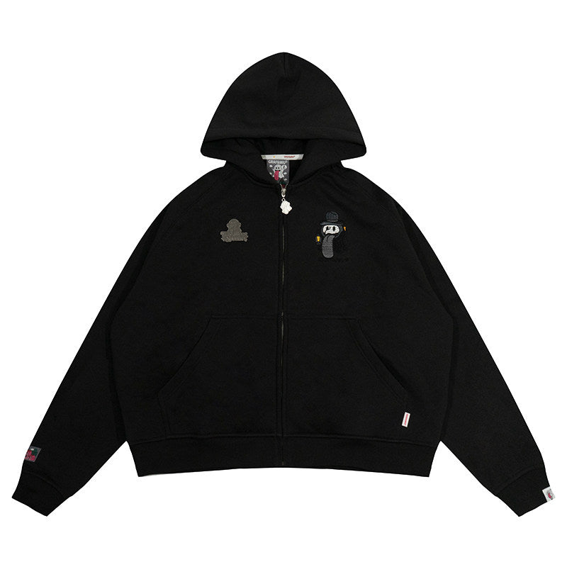 GRAF&WU Halloween Medusa Fairy Zombie Kappa Cute Ghost Zip-up Hoodie
