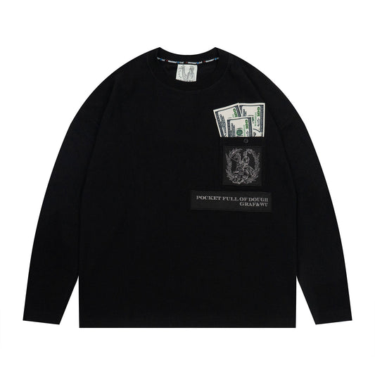 GRAF&WU Paid In Full Giraffe Knight Embroidered Waffle Long Sleeve