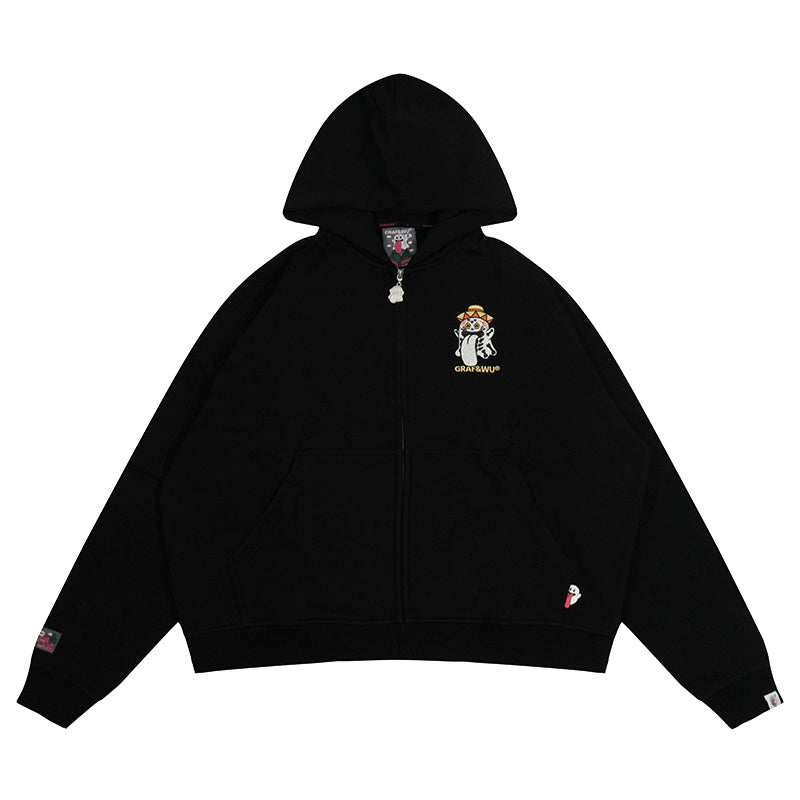GRAFWU Halloween Black Cat Godzilla Ghost Unisex Sweatshirts