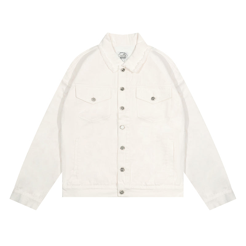 GRAF&WU Western Cowboy CleanFit Frayed Collar Jacket