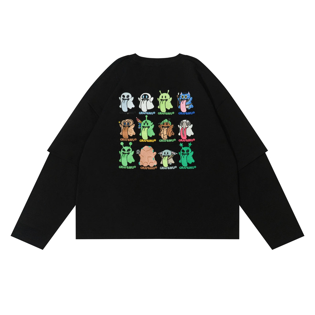 GRAF&WU 12 Alien Booghost Embroidered Long Sleeve