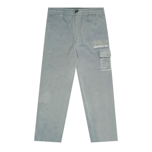 GRAF&WU Fashion Embroidery Design Fleece Cargo Pants