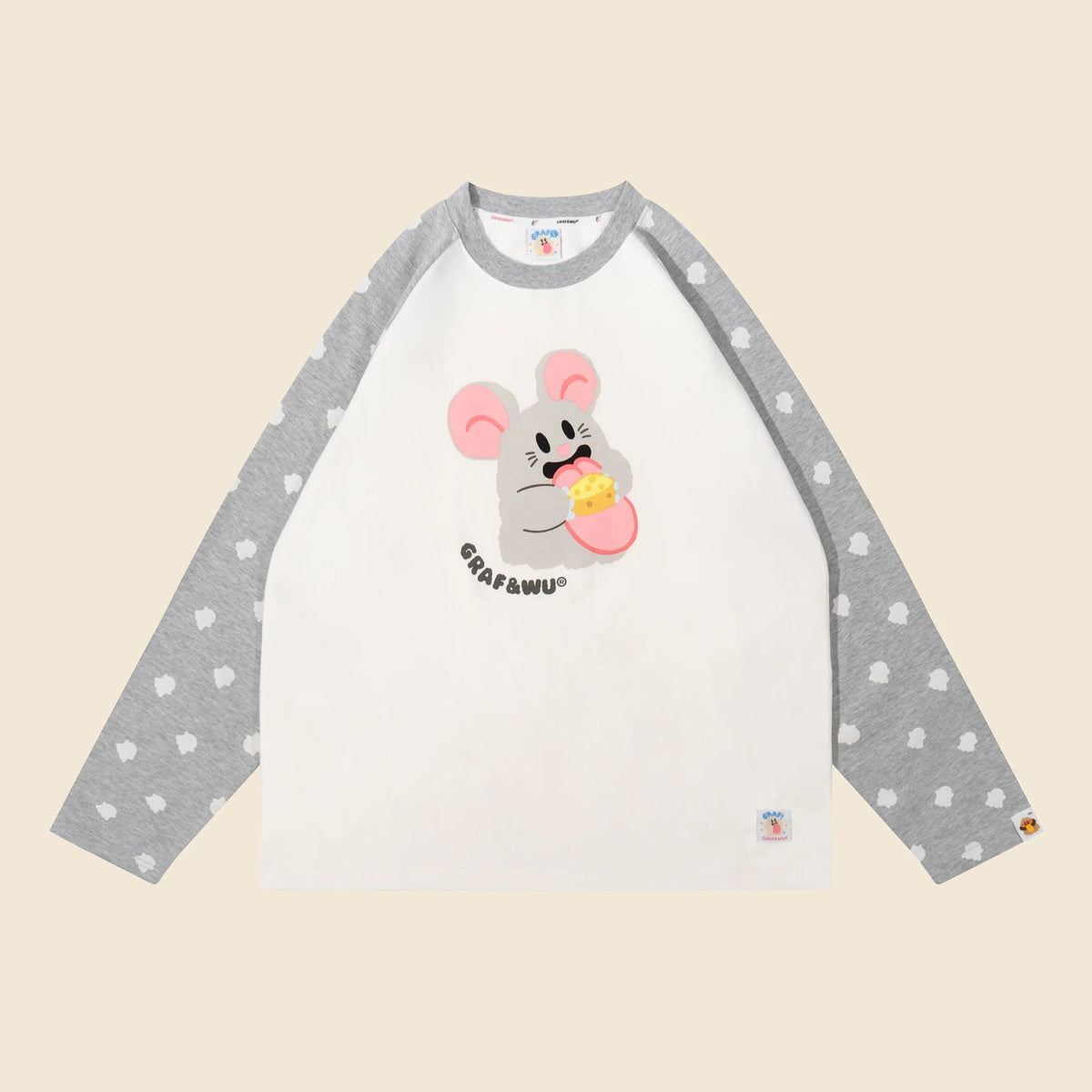Chinese Zodiac Ghost Raglan Long Sleeve Tee | GRAF&WU