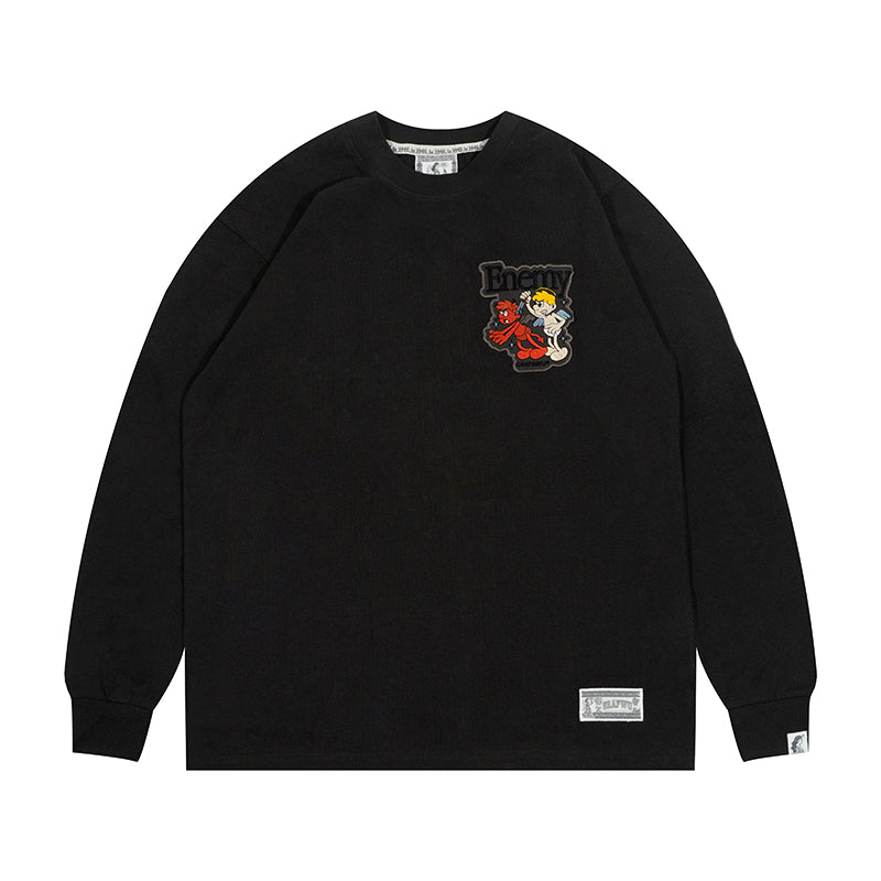 GRAF&WU 9 Relationships Character Embroidery Design Long-sleeves Shirt