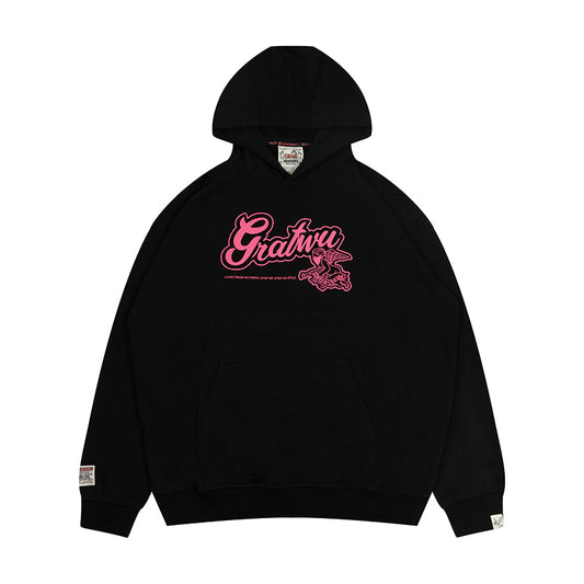 GRAF&WU AK Angel Letter Print Hoodies