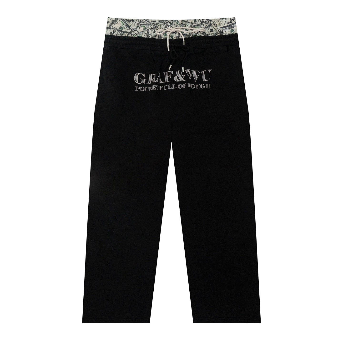 GRAF&WU Paid In Full Giraffe Knight Embroidered Double Waist Loose Sweatpants