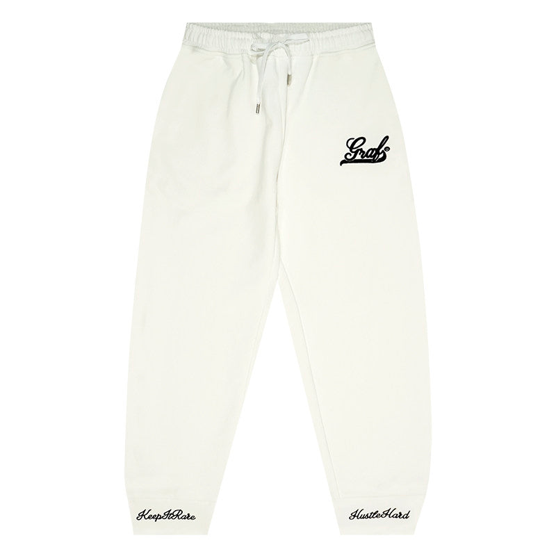 GRAF&WU Embroidered Letter Slim-Fit Lightweight Sweatpants