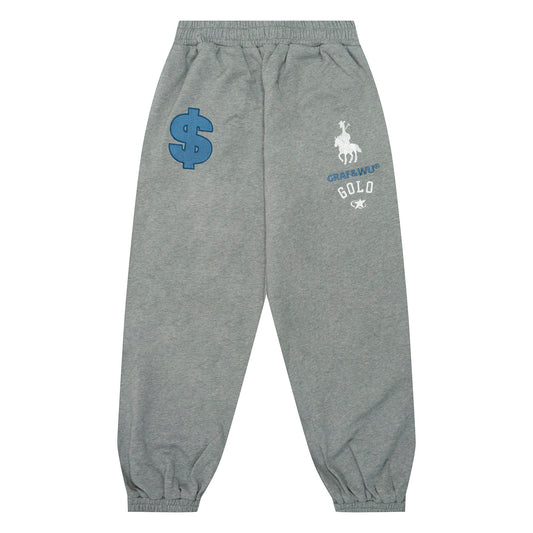 GRAF&WU Giraffe Mony Graphic Embroidered Streetwear Sweatpants