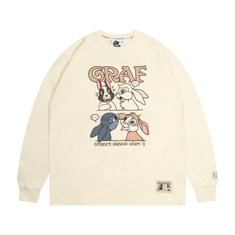 GRAF&WU Street Gossip Series Angel Doberman Long-sleeves Shirt