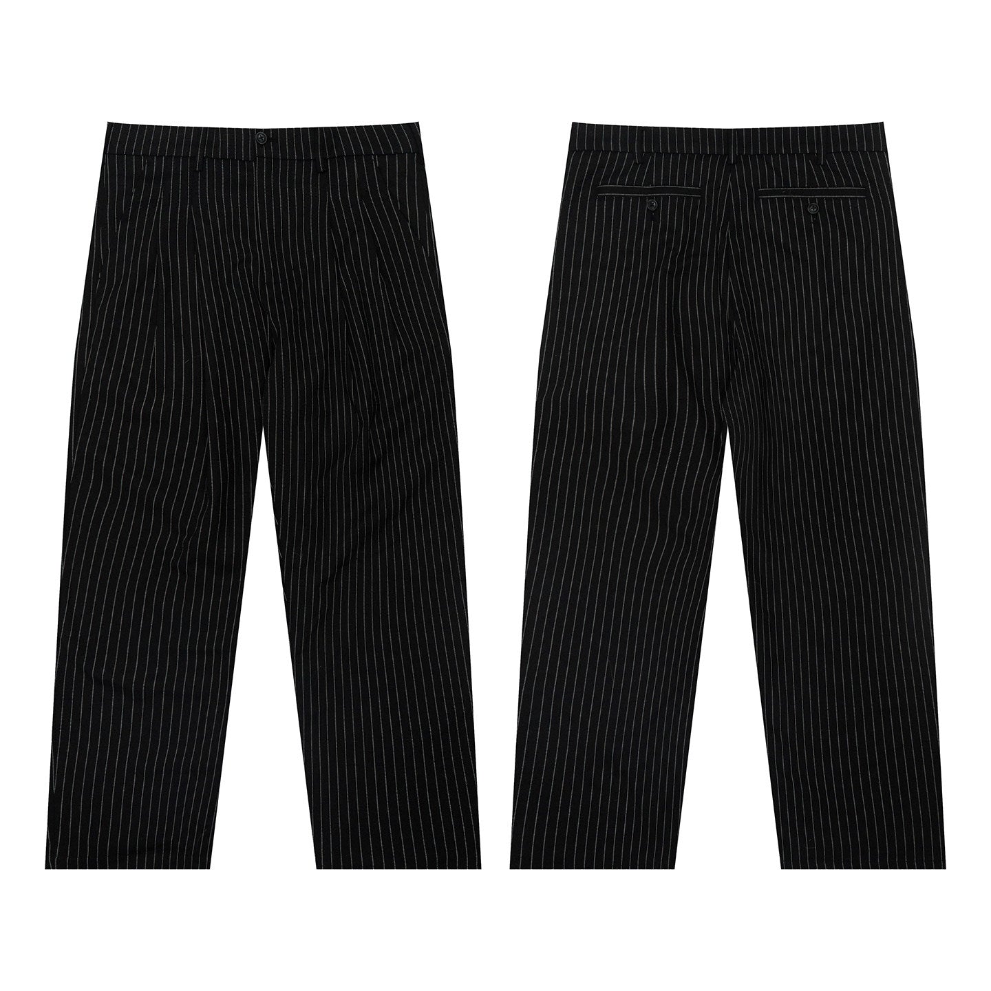 GRAF&WU Vertical Striped Loose Casual Trousers