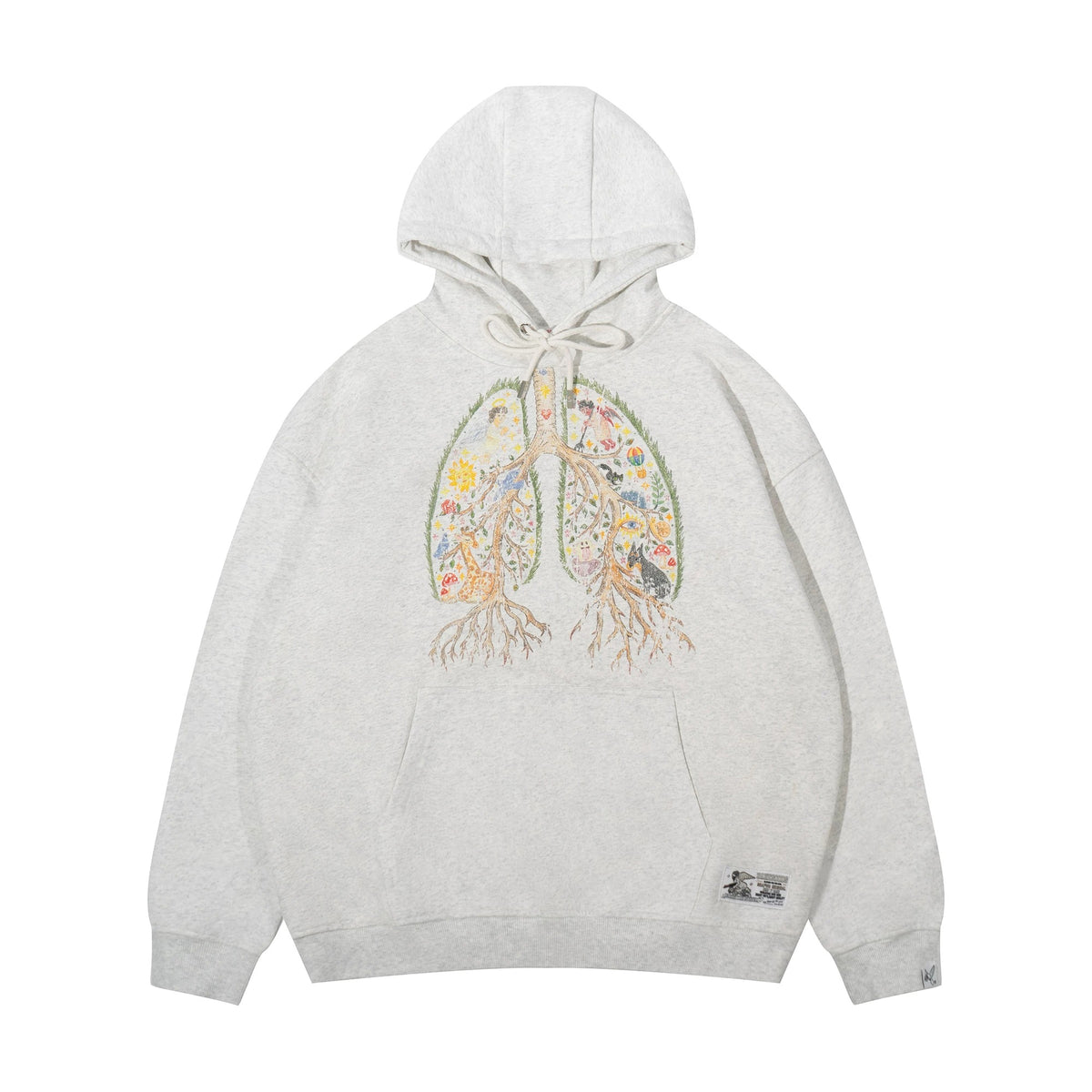 GRAF&WU Angel Devil Lung 2.0 Distressed Oversized Hoodie