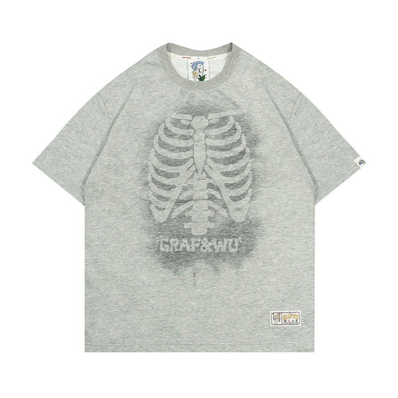 GRAFWU Perspective Bone Fitness Quick-Drying T-Shirts