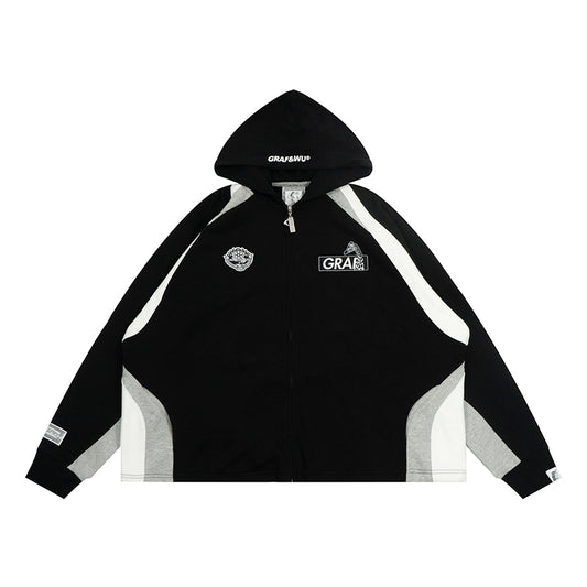 GRAF&WU Bloke Core Soccer-style Fashion Zip-up Hoodie
