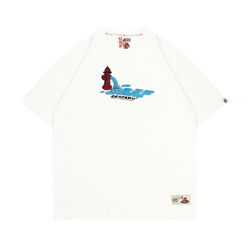 GRAF&WU Fire Hydrant Leak Drip Embroidery T-Shirts
