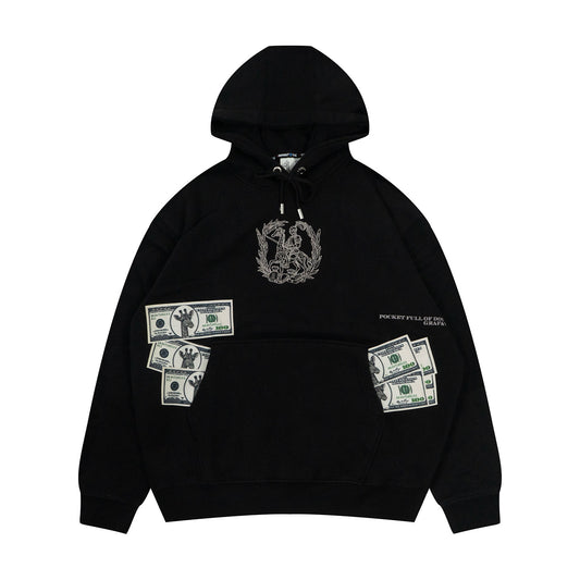 GRAF&WU No Budget Limits Streetwear Giraffe Money Graphic Hoodie