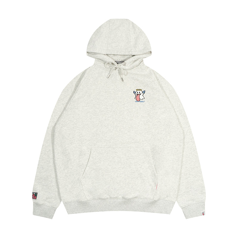 GRAFWU Hoodies Original Cute Ghost Sweater Classic Embroidered Angel and Devil Design Thin Hoodies for Men Women Fashion Hoodies