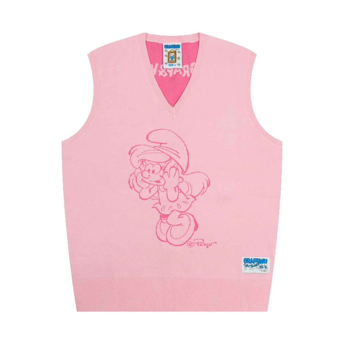 GRAF X SMURF Couple Sleeveless Knitted Sweater Vest