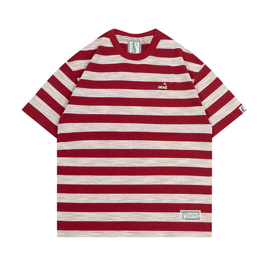 GRAF&WU Summer Striped Giraffe Logo T-shirt