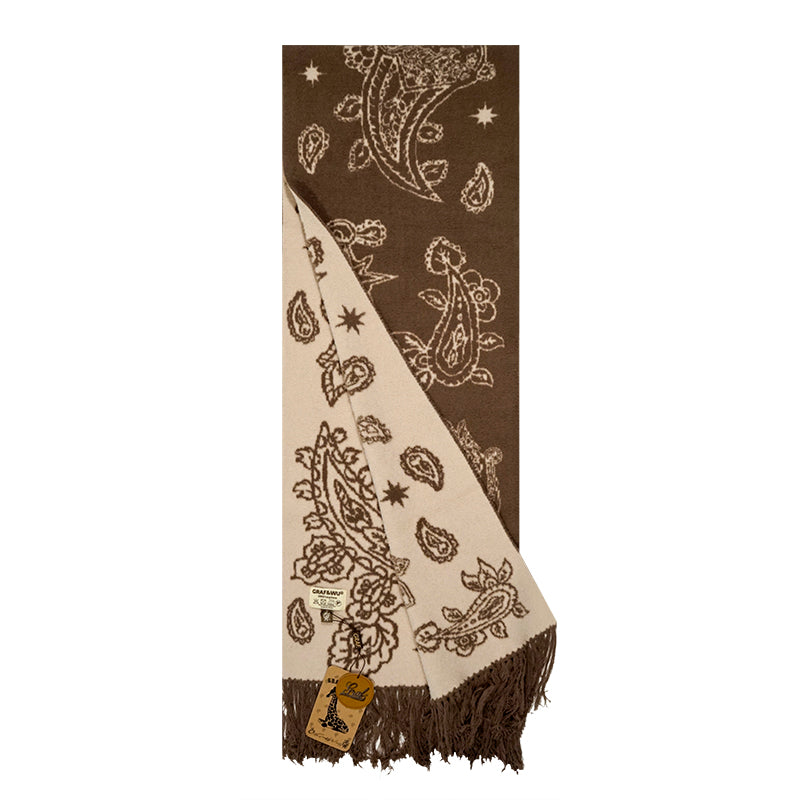 GRAF&WU Paisley Swirl Tassel Scarves | Unisex Fashion & Warmth