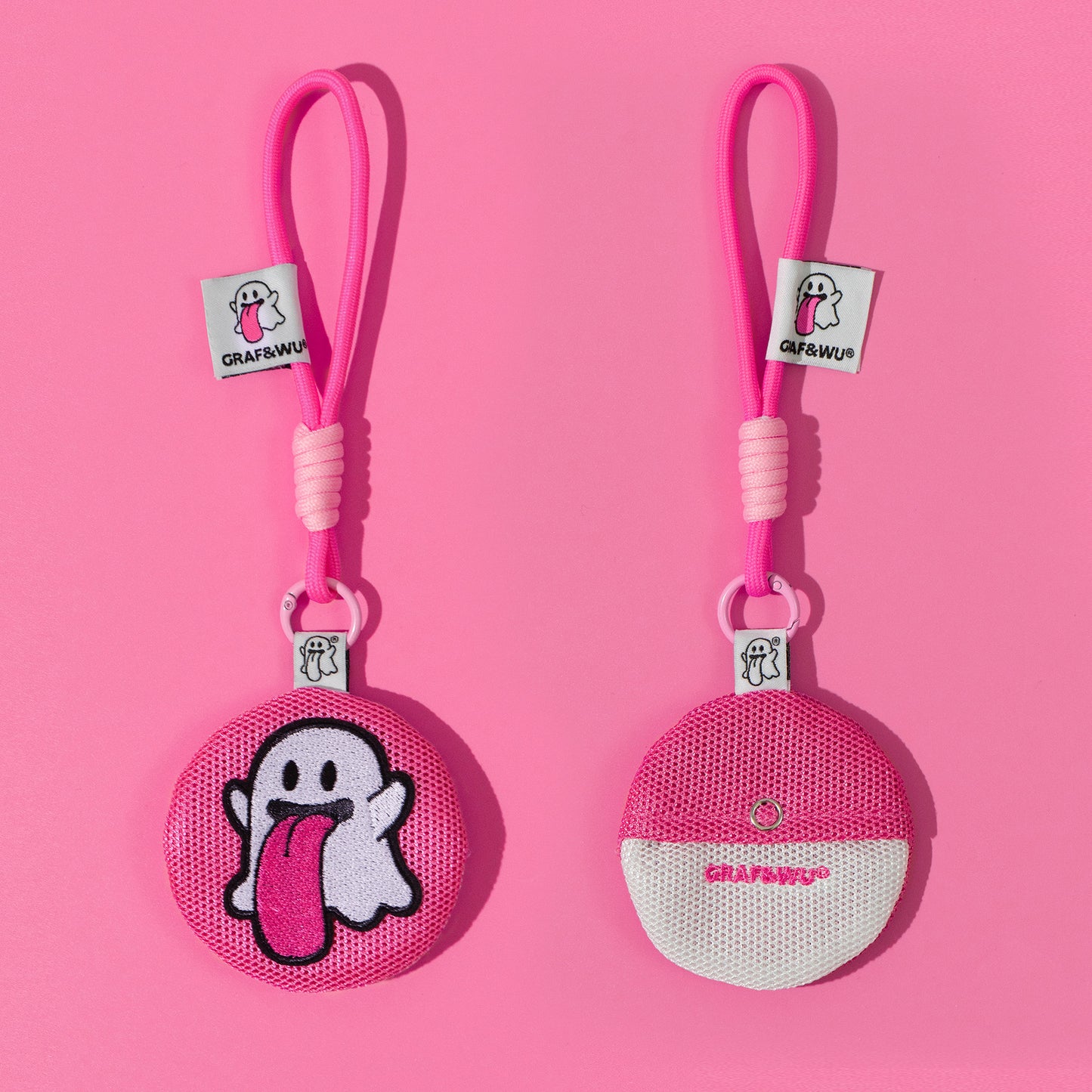 GRAF&WU OG Booghost Bluetooth Headphone Case Fashion Pink Coin Purse