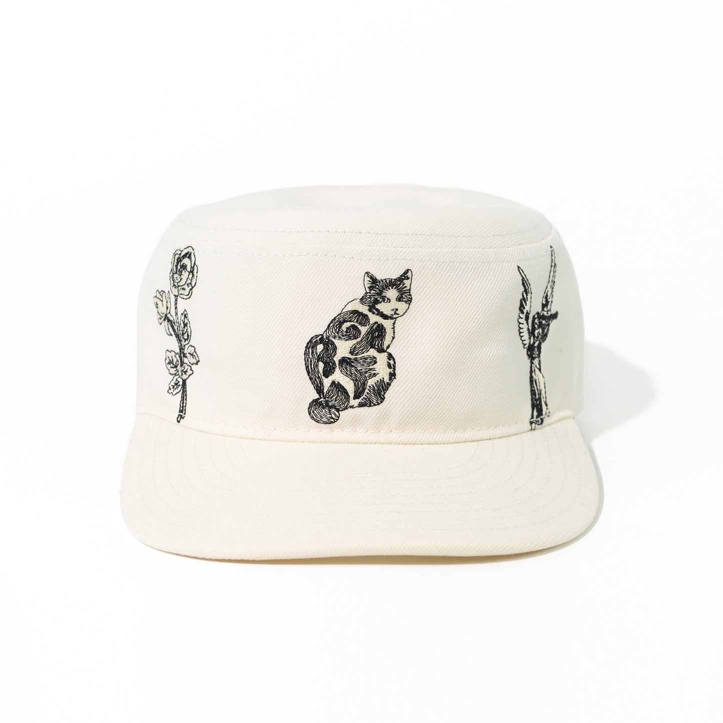 GRAF&WU Cat Goddess Stay Blessed Banknote Embroidered Flat-Top  Cap