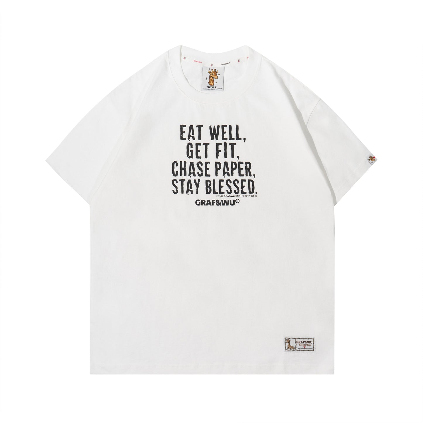 GRAF&WU Inspirational Slogan Graphic Printed Streetwear T-shirt