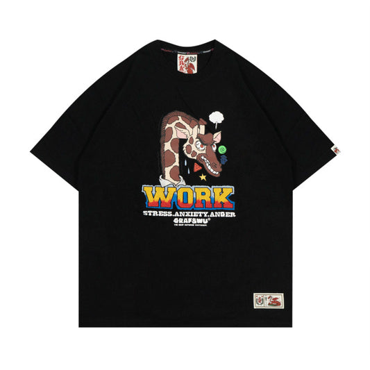 GRAF&WU Work Stress Giraffe Graphic Tee