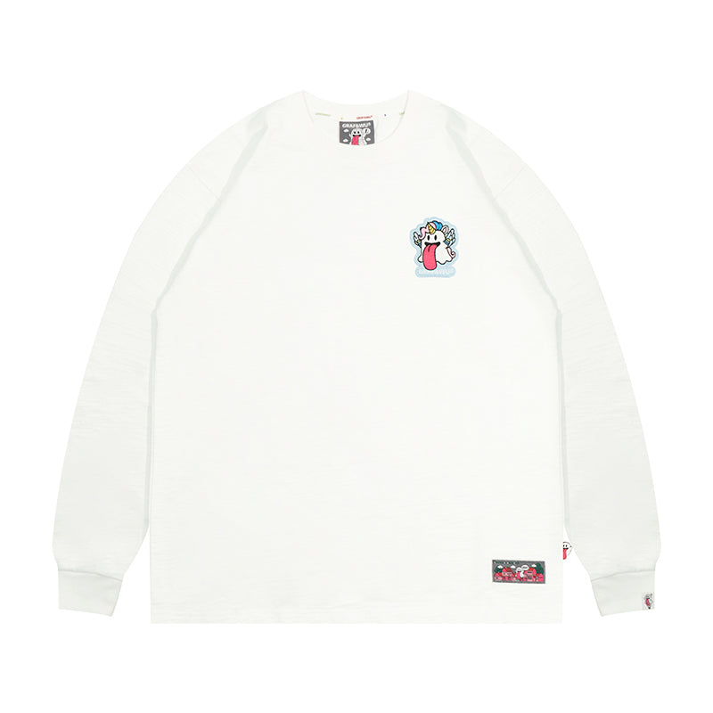 GRAF&WU Halloween Godzilla Unicorn Cute Ghost Long-sleeve Shirt