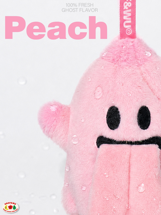 GRAFWU Fruit Party Peach Lychee Banana Plush Cute Ghost Bag Charm Doll