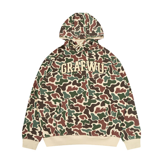 GRAF&WU Hidden Attack Multi-color Camouflage Oversize Hoodie