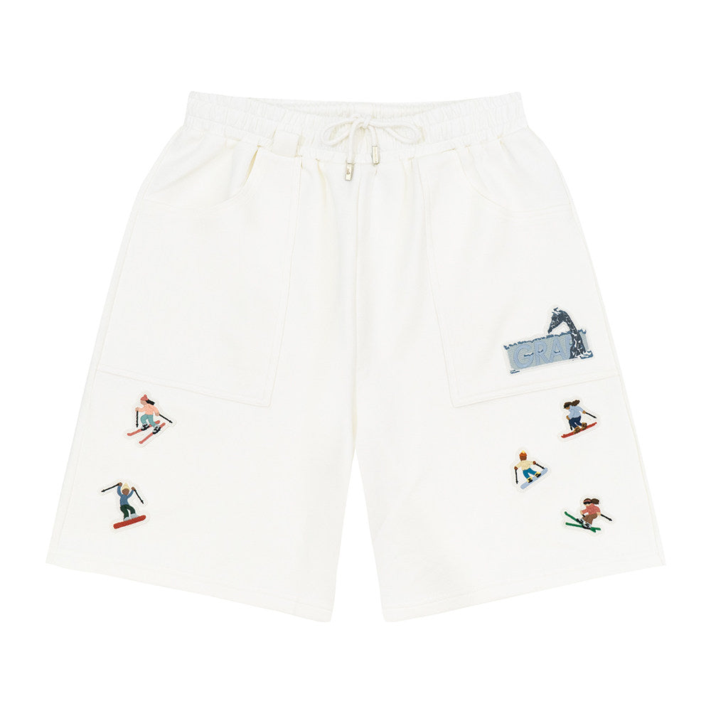 GRAF&WU Mini Athletic Giraffe Embroidered Shorts
