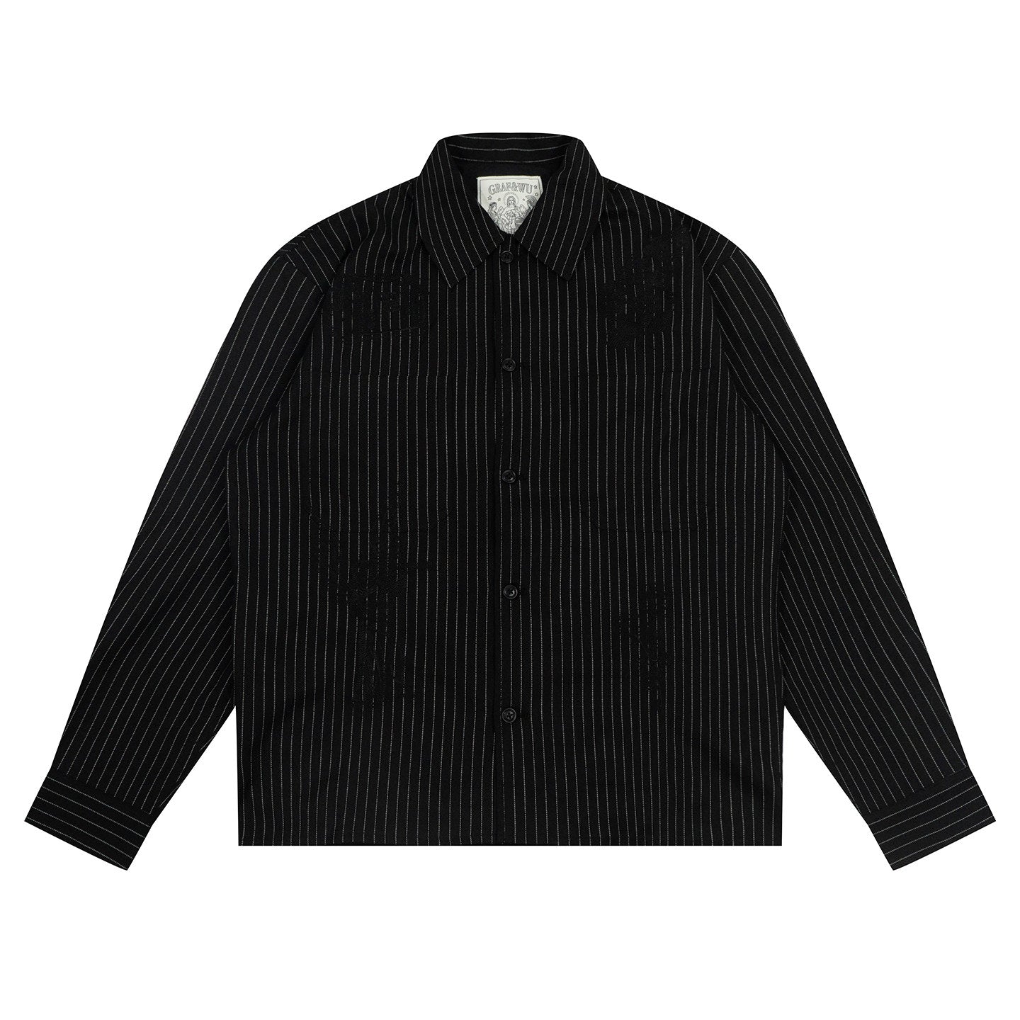 GRAF&WU Cat Money Embroidered Thick Fashion Shirts