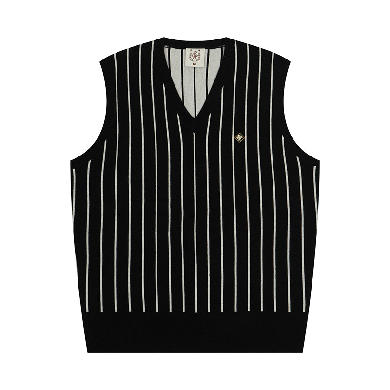 GRAF&WU Chenille Knitted Sleeveless Vest Sweater