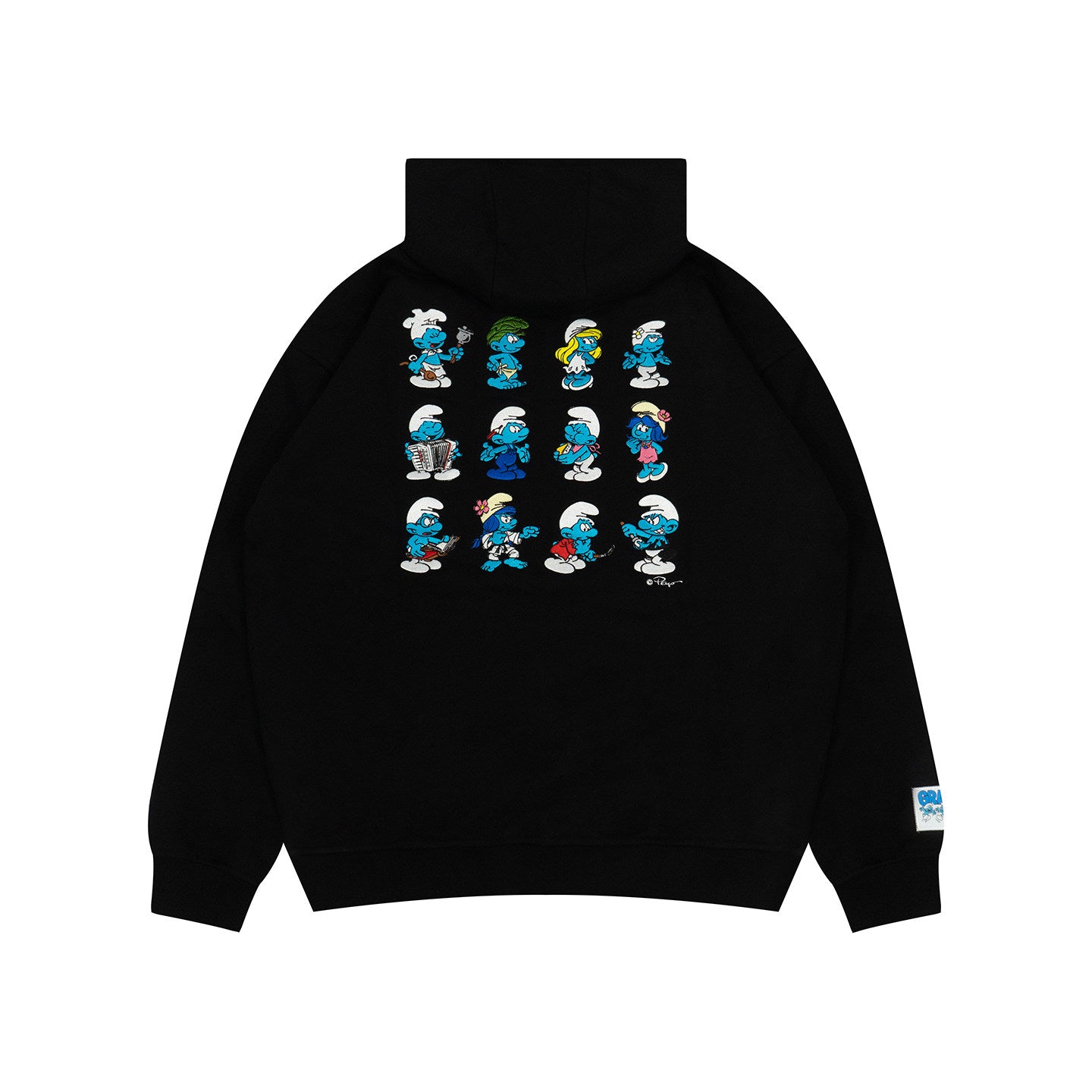 GRAF X SMURF 12 Smurf Characters Embroidered Fleece Hoodies