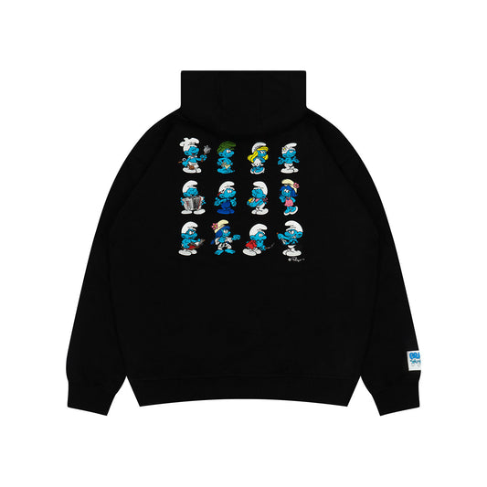 GRAF X SMURF 12 Smurf Characters Embroidered Fleece Hoodies