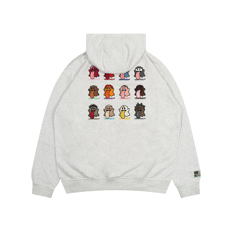 GRAF&WU New School 12 Rap Ghost Embroidered Hoodie