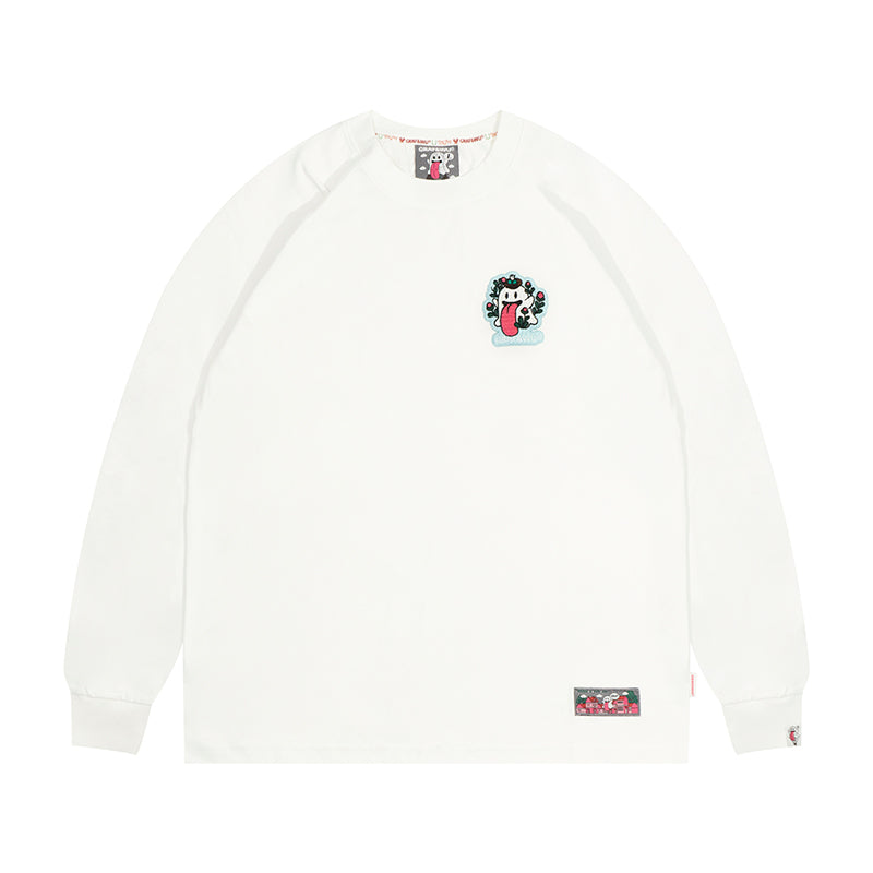 GRAF&WU Five Elements Cute Ghost Embroidery Long-sleeved Shirt