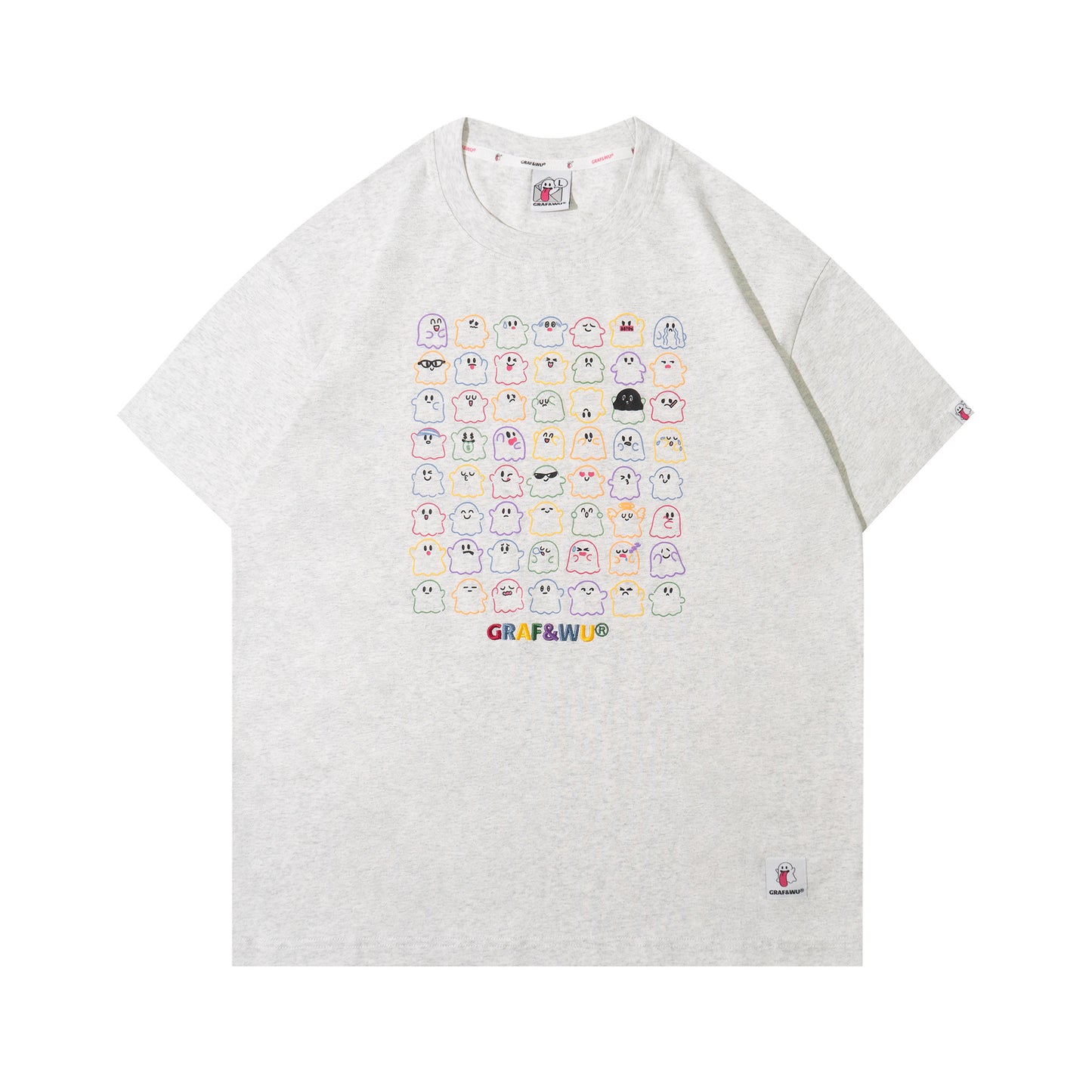 GRAF&WU New 56 Different Cute Ghost Print T-shirts