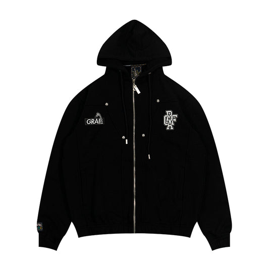 GRAF&WU Lumberjack Streetwear Oversize Zip-up Hoodie