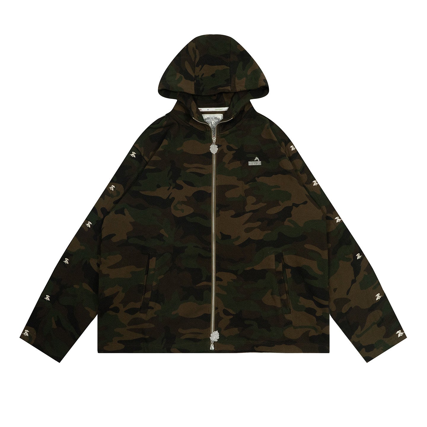 GRAF&WU AK47 Angel Metal Button Fashion Tear Away Hoodie