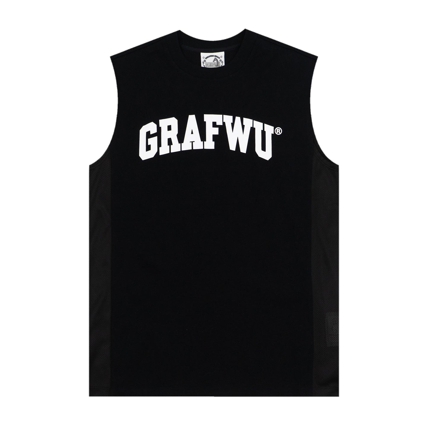 GRAF&WU Mesh Design Cotton Tank Top – Sports Streetwear Sleeveless Tee