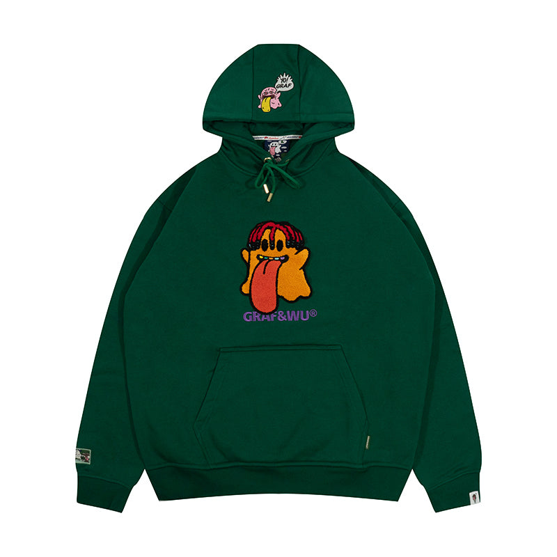 GRAF&WU New School Rapper BooGhost Design Fleece Hoodie
