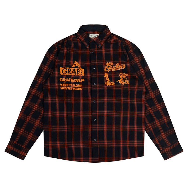 GRAF&WU Brand Logo Embroidered Street Shirt