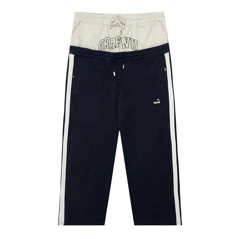 GRAF&WU Brand Arc Logo Embroidered Street Saggin Pants