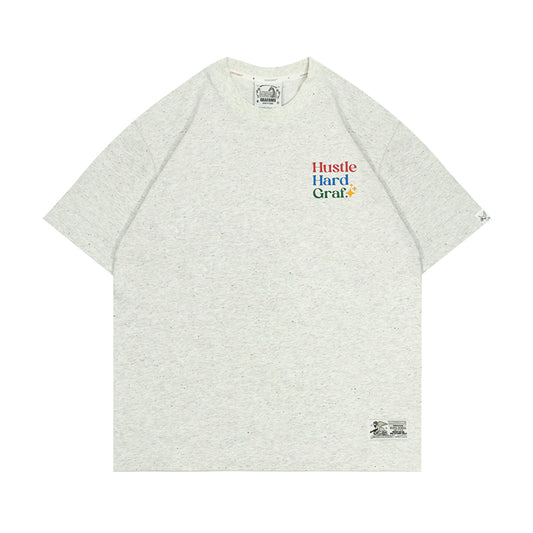 GRAFWU Colorful Dots Hustle Hard T-shirts