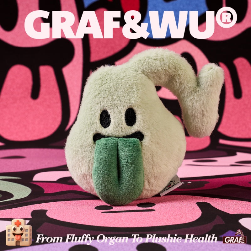 GRAF&WU BooGhost Health Guardian Organ Plush Bag Charm - Cute Anatomy Collectible