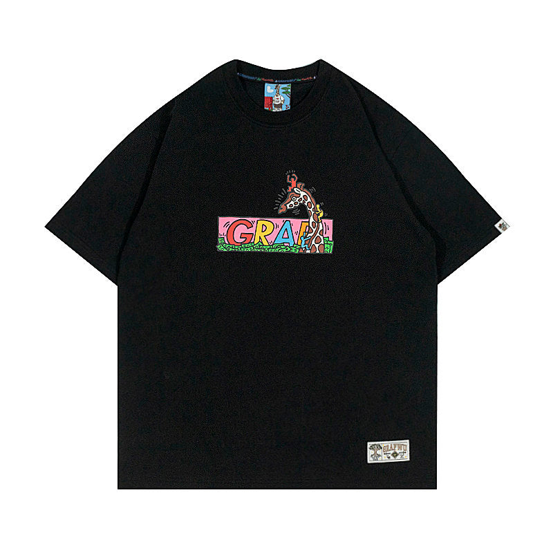 GRAF&WU Tribute Keith Haring Pop Art Cartoon T-shirt