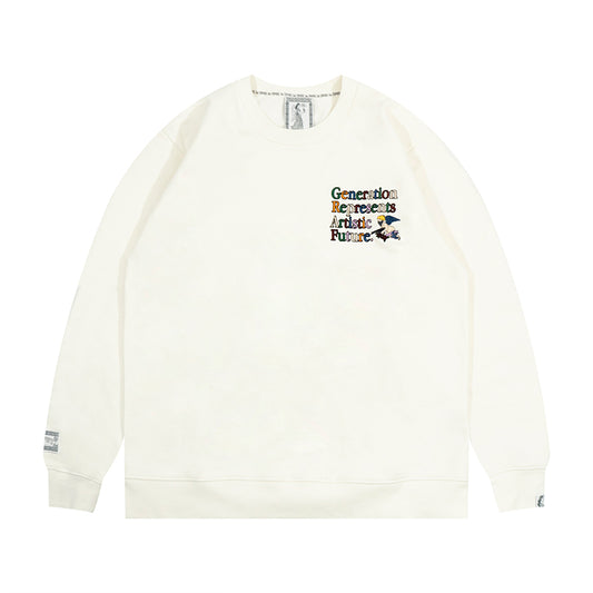 GRAF&WU AK47 Angel Embroidered Fleece Sweatshirt