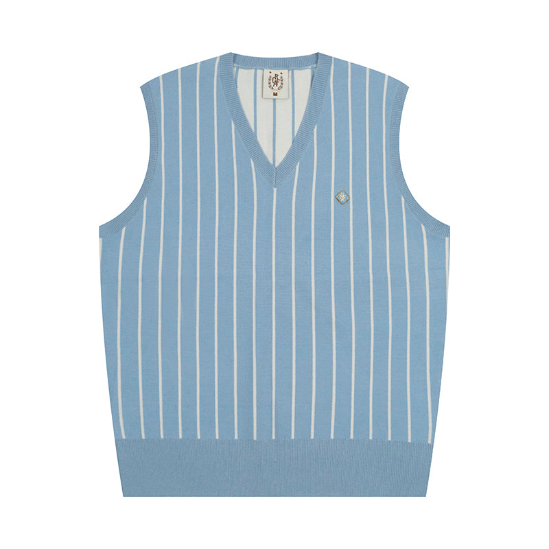 GRAF&WU Chenille Knitted Sleeveless Vest Sweater