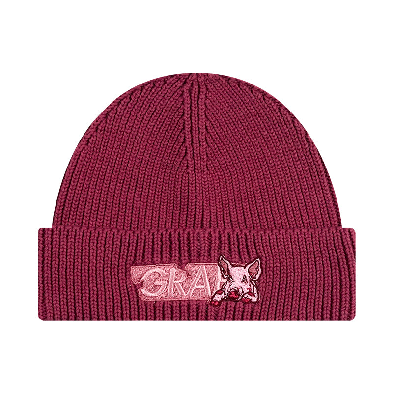 GRAF&WU Classic Colorful Embroidered Knitted Beanie